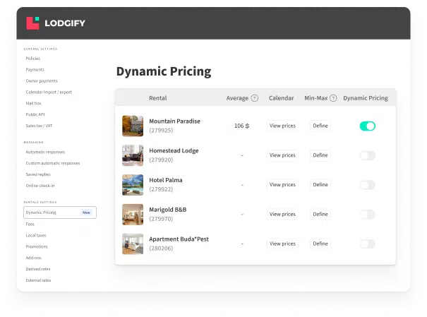 Lodgify's pricing algorithm