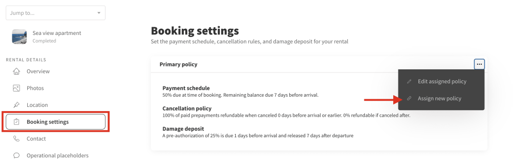 Mondosol cancellation policy options for property hosts