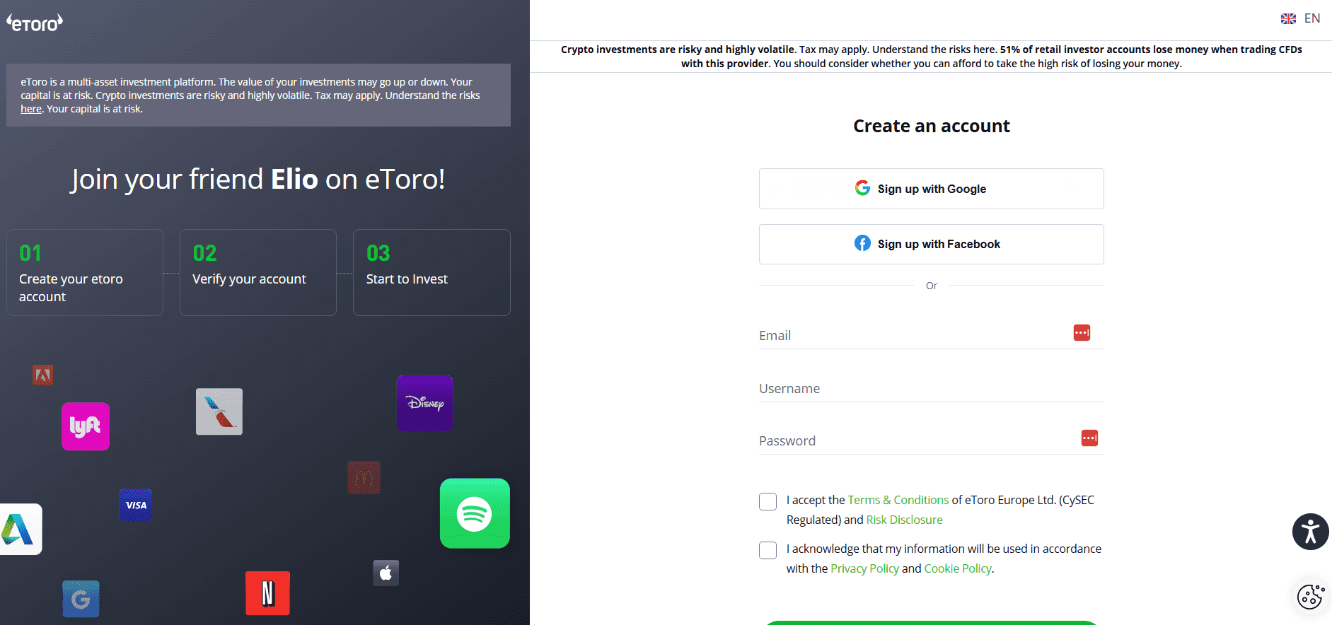 eToro - Social trading platform ($200 bonus when investing $2000)
