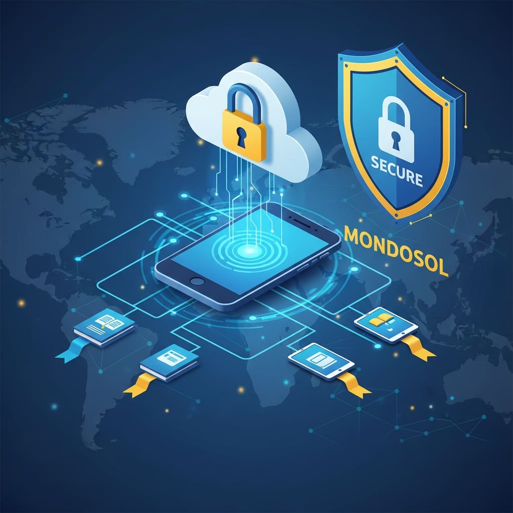 Secure mobile connection Mondosol encrypted access