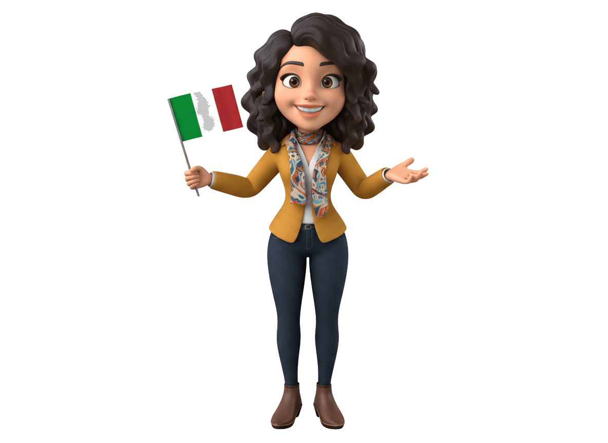 Sofia with Italian flag