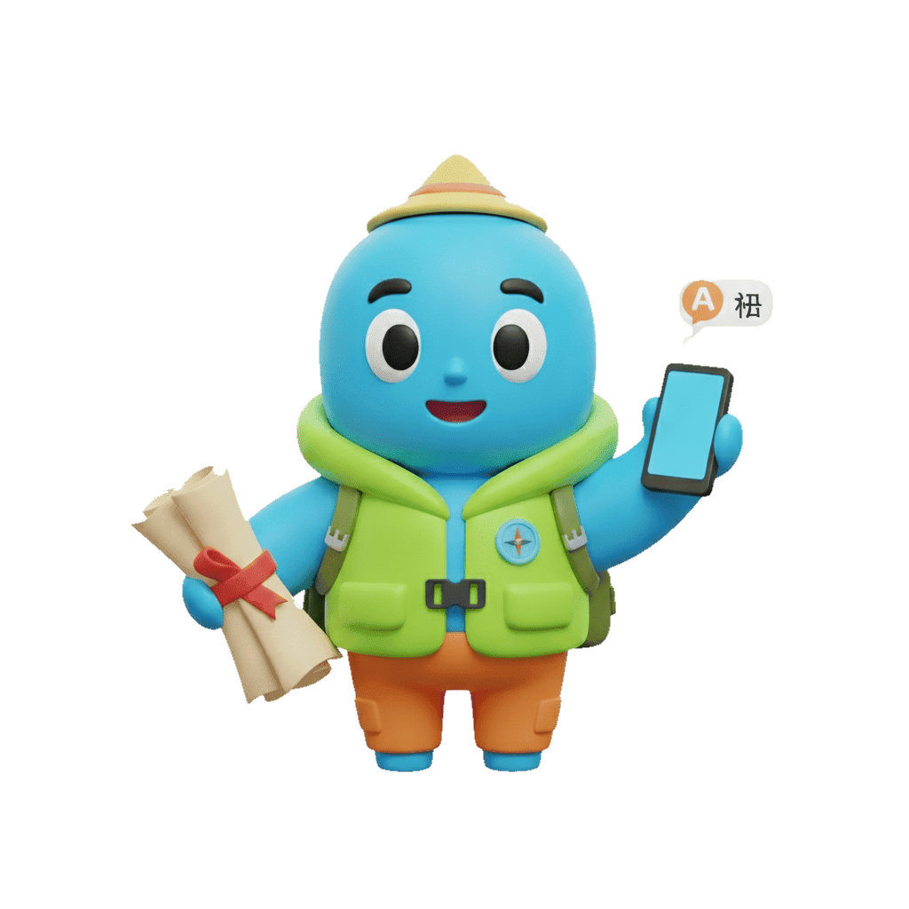 Maskot na may telepono